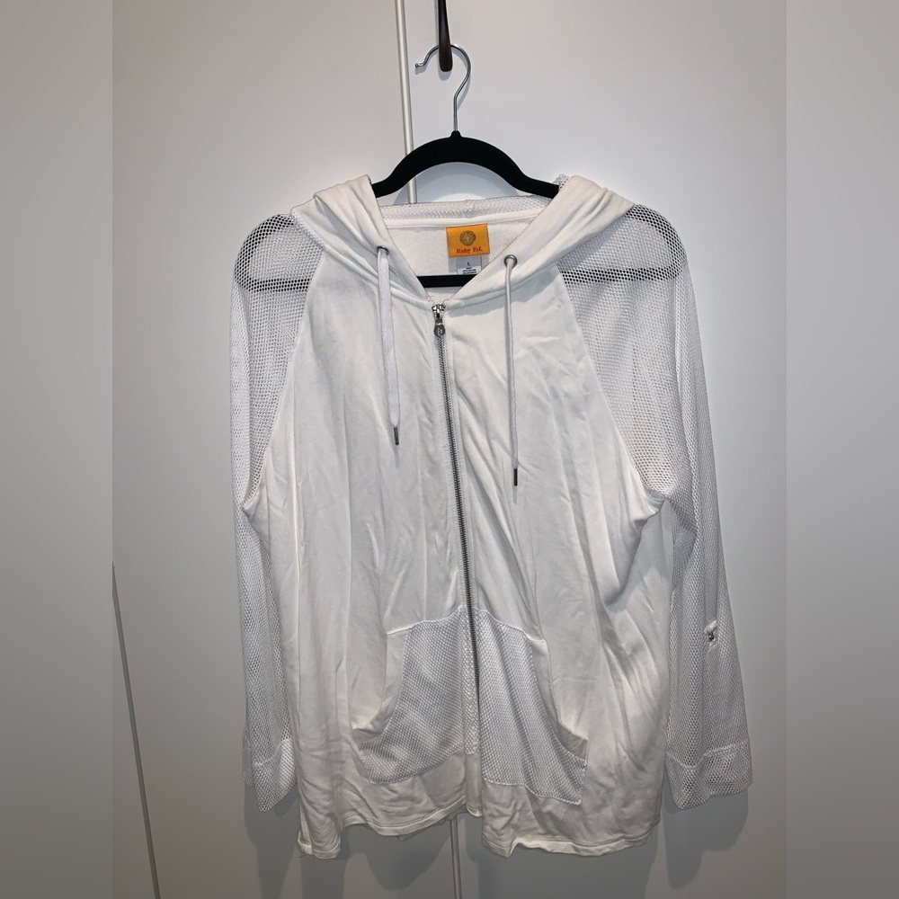 Ruby Rd. White Mesh Jacket - Picture 2 of 6